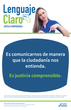 Imagen decorativa relacionada a  Lenguaje Claro, Justicia Comprensible